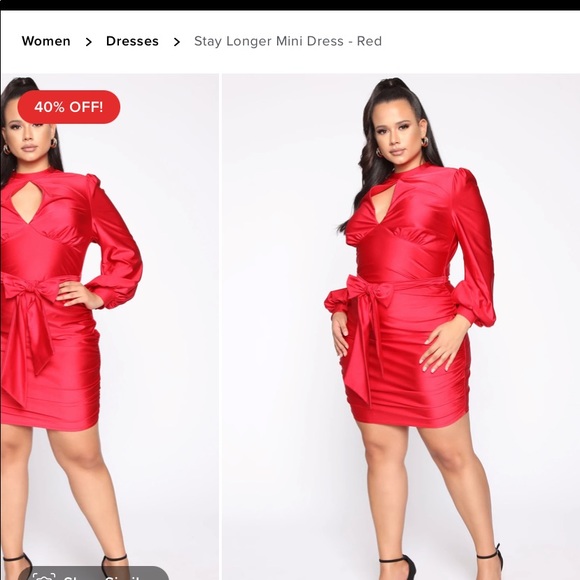 ❤️💕💃🏻SEXY RED DRESS WITH SILKY FEEL💃🏻💋 - Picture 5 of 6